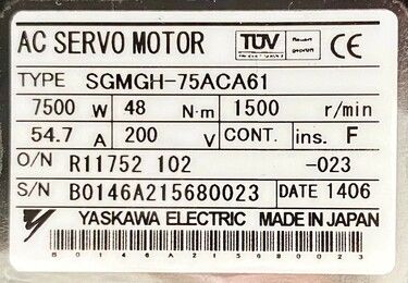 SGMGH-75ACA61 | Yaskawa AC Motors